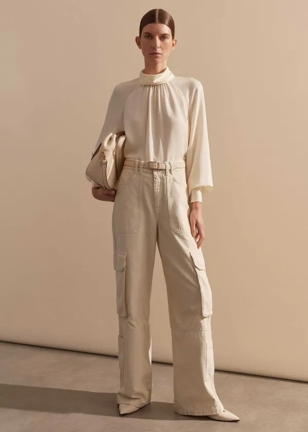 silk_high_neck_raglan_sleeve_top_3.webp ME+EM Silk High Neck Raglan Sleeve Top | Women Layering Tops