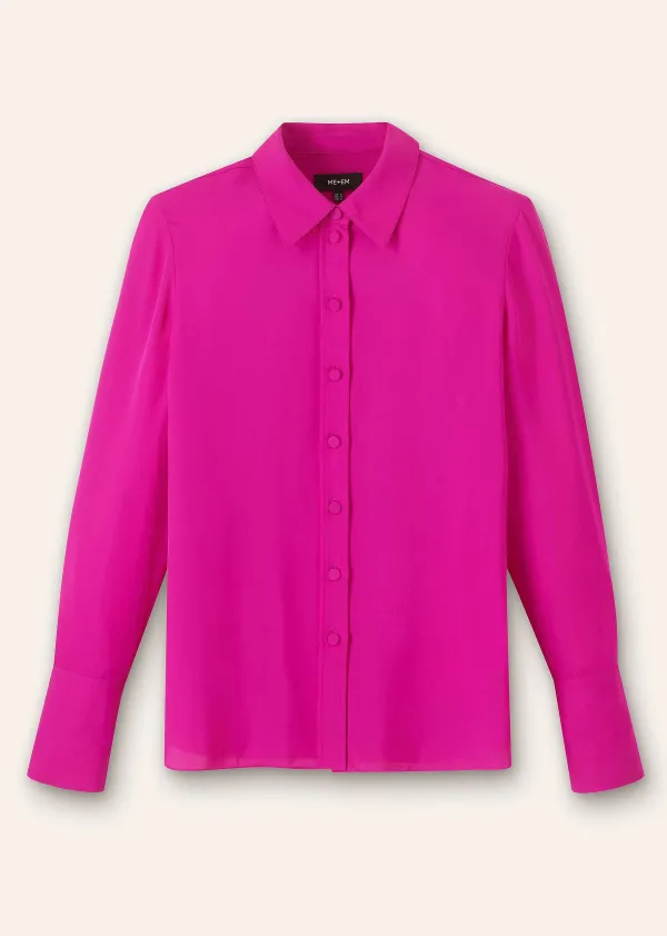 ME+EM Silk Pop Colour Shirt | Women Shirts