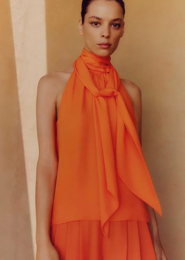 silk_pussybow_halterneck_top_3.webp ME+EM Silk Pussybow Halterneck Top | Women Vests And Camis