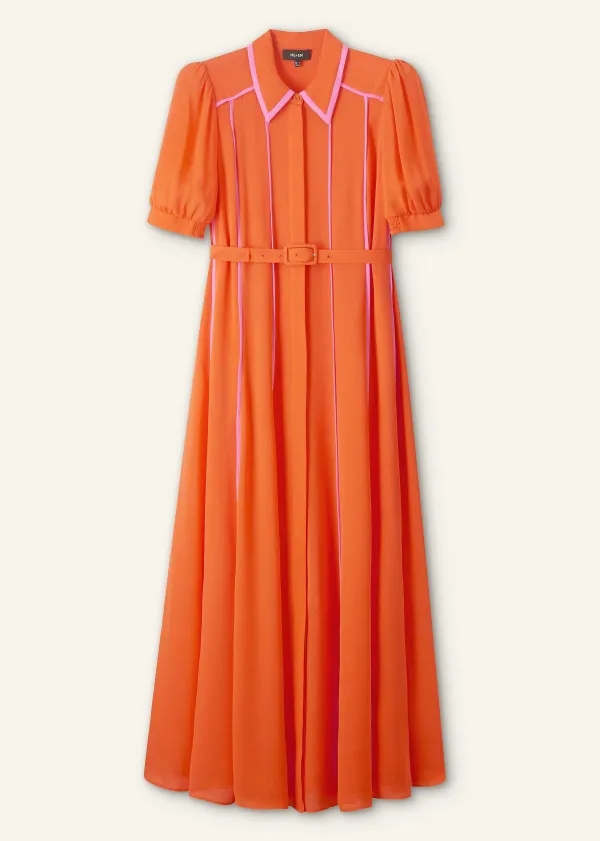 ME+EM Silk Short Sleeve Maxi Dress + Belt | Women Maxi Dresses