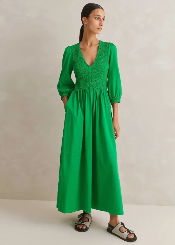 slub_cotton_vneck_maxi_dress_2.webp ME+EM Slub Cotton V-Neck Maxi Dress | Women Maxi Dresses