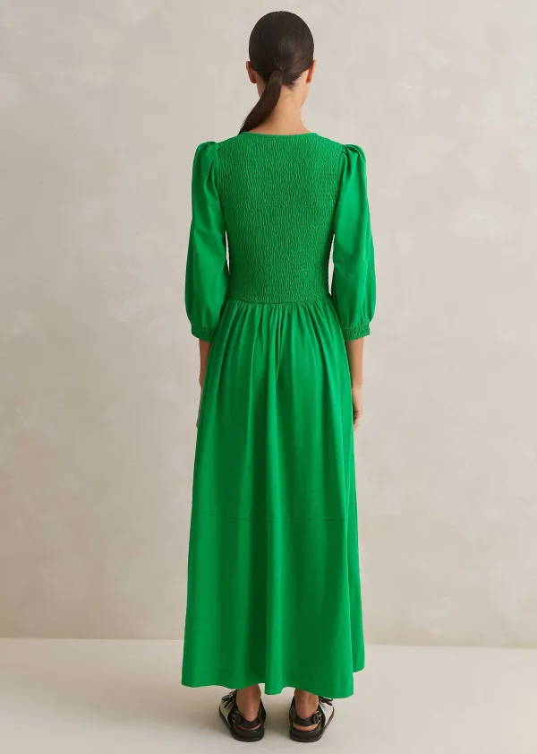 slub_cotton_vneck_maxi_dress_3.webp ME+EM Slub Cotton V-Neck Maxi Dress | Women Maxi Dresses
