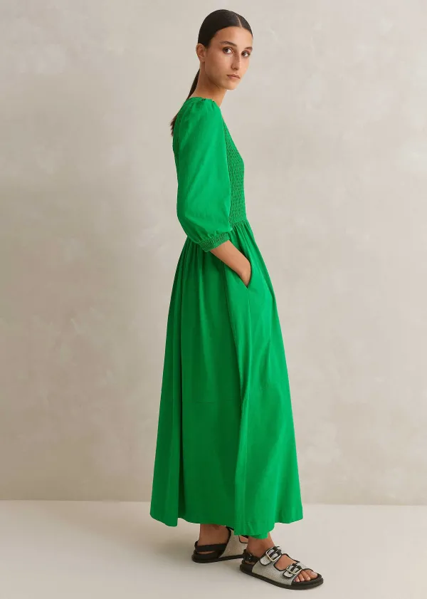 slub_cotton_vneck_maxi_dress_4.webp ME+EM Slub Cotton V-Neck Maxi Dress | Women Maxi Dresses