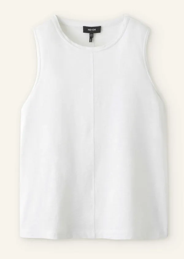 ME+EM Slub Crew Neck Swing Vest | Women T-Shirts