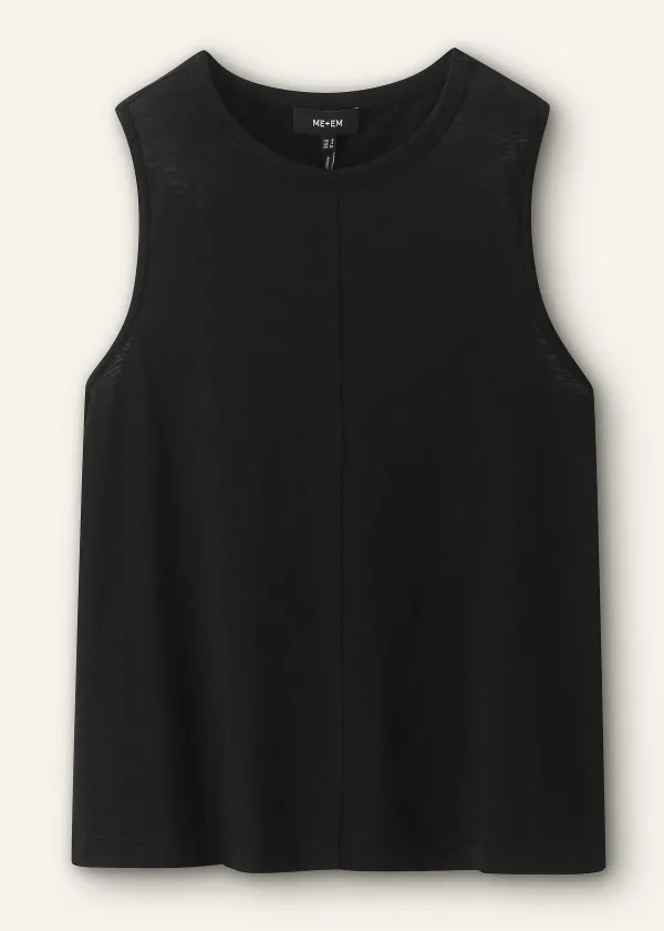 ME+EM Slub Crew Neck Swing Vest | Women T-Shirts