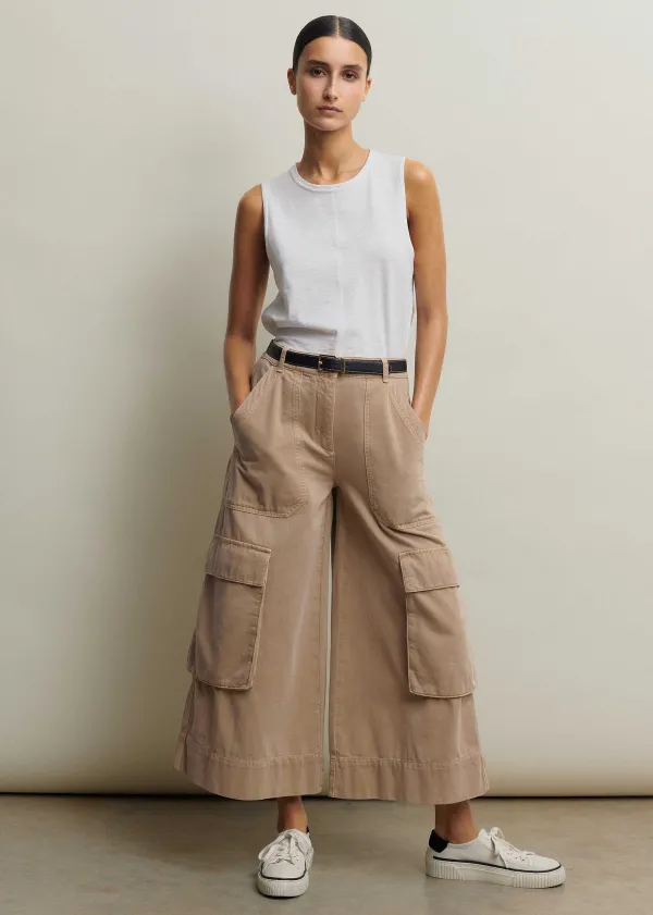 ME+EM Slub Crew Neck Swing Vest | Women T-Shirts