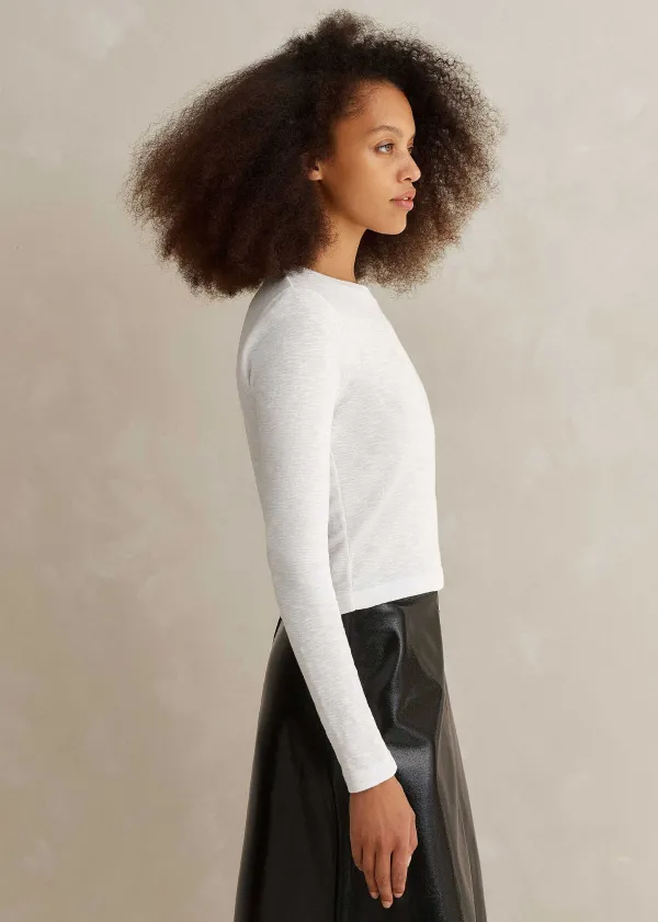 slub_jersey_crop_crew_neck_top_3.webp ME+EM Slub Jersey Crop Crew Neck Top | Women Sweatshirts & Long Sleeve Tops