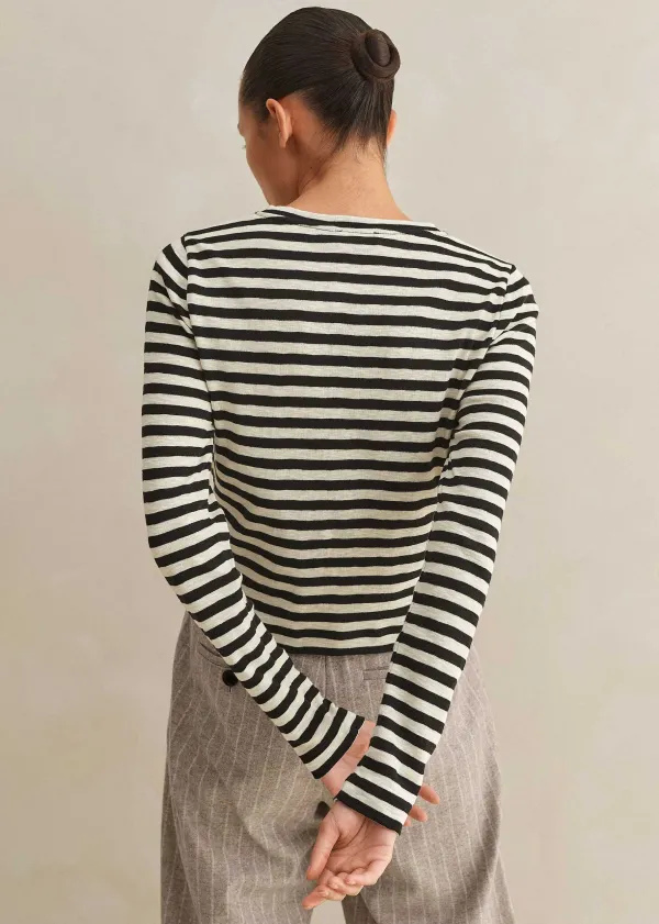 slub_jersey_crop_stripe_crew_neck_top_4.webp ME+EM Slub Jersey Crop Stripe Crew Neck Top | Women Sweatshirts & Long Sleeve Tops