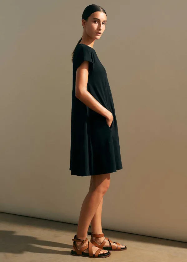 ME+EM Slub Jersey Raglan Seam Short Swing Dress | Women Short Dresses