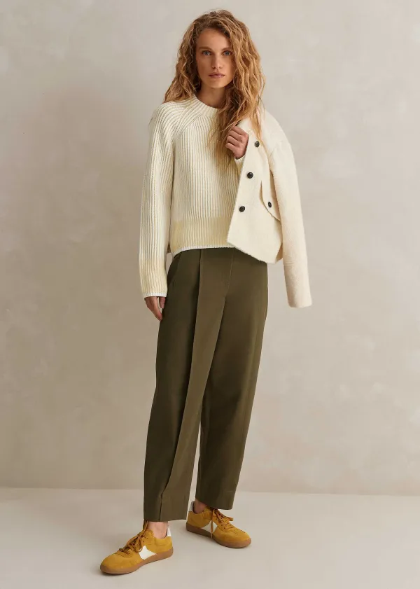 ME+EM Soft-Touch Cotton Rib Weekend Jumper | Women Jumpers