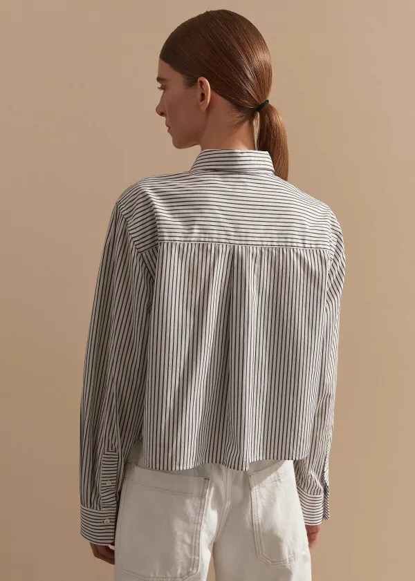 stripe_boxy_crop_shirt_3.webp ME+EM Stripe Boxy Crop Shirt | Women Shirts