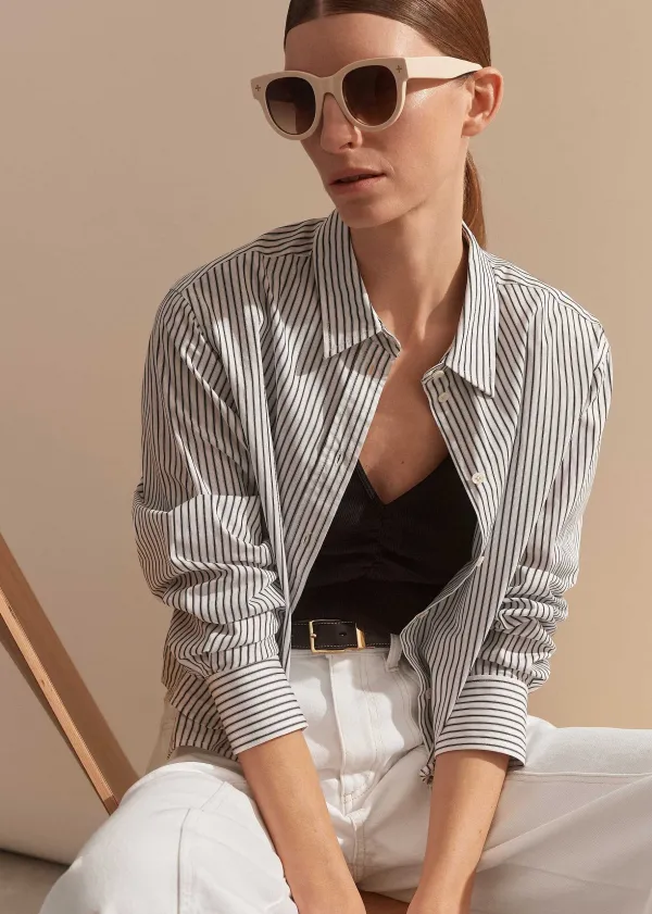 stripe_boxy_crop_shirt_5.webp ME+EM Stripe Boxy Crop Shirt | Women Shirts