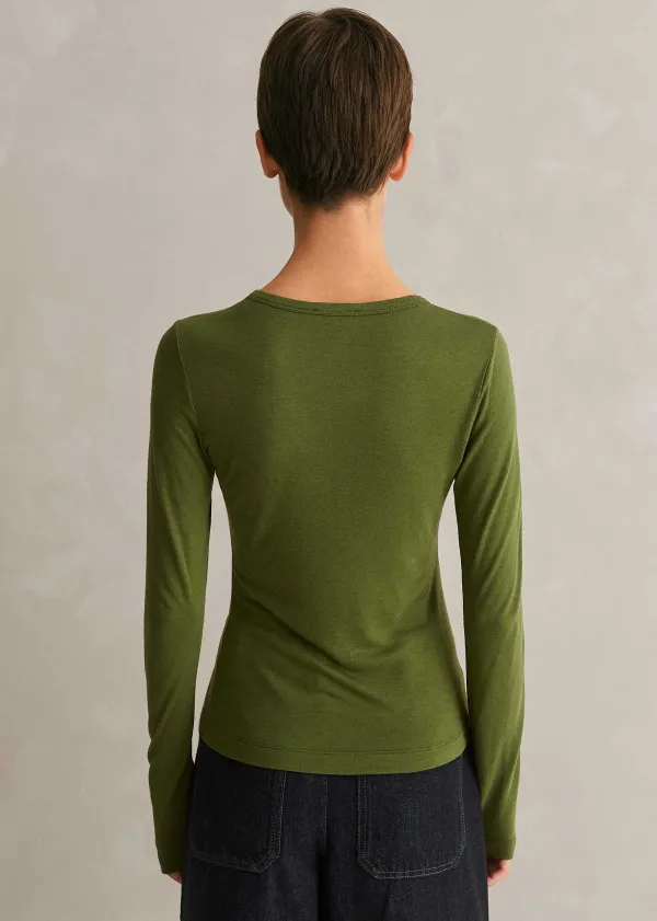 ME+EM Supersoft Jersey Long Sleeve Top | Women T-Shirts