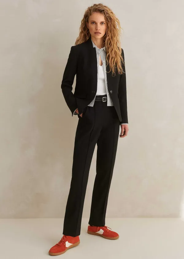 ME+EM Textured Boyish Cigarette Pant Suit | Women Suits And Co-Ords