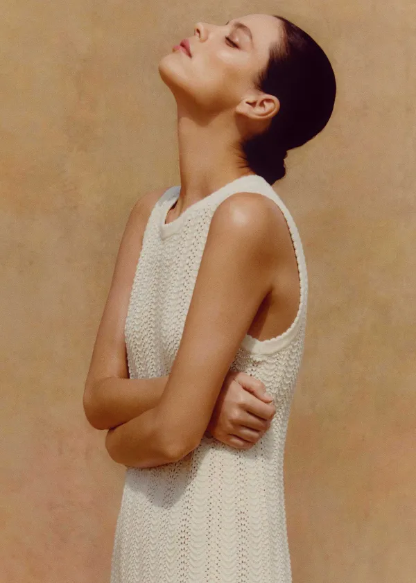 textured_cotton_knit_scallop_maxi_dress_2.webp ME+EM Textured Cotton Knit Scallop Maxi Dress | Women Maxi Dresses