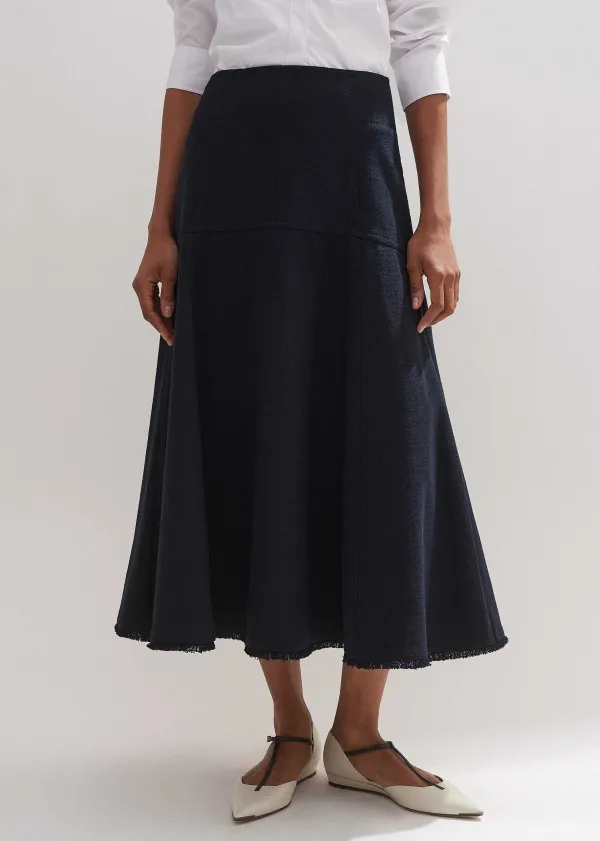 ME+EM Textured Cotton-Blend Skirt | Women Skirts