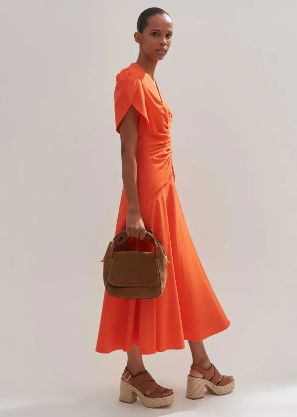 textured_pleat_front_midi_dress_2.webp ME+EM Textured Pleat Front Midi Dress | Women Midi Dresses