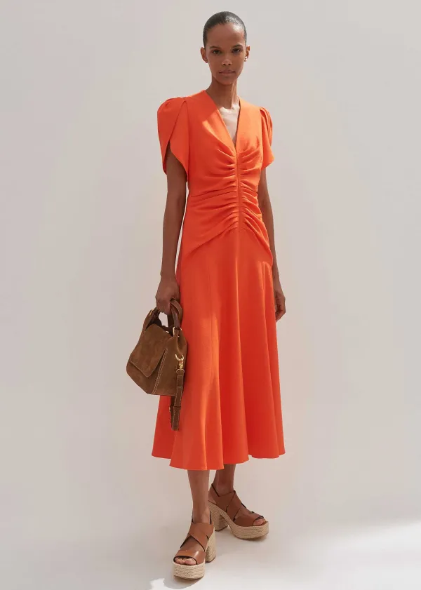 textured_pleat_front_midi_dress_3.webp ME+EM Textured Pleat Front Midi Dress | Women Midi Dresses