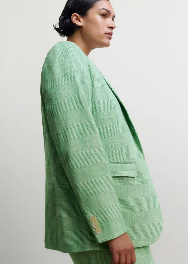 textured_prince_of_wales_check_blazer_2.webp ME+EM Textured Prince Of Wales Check Blazer | Women Blazers