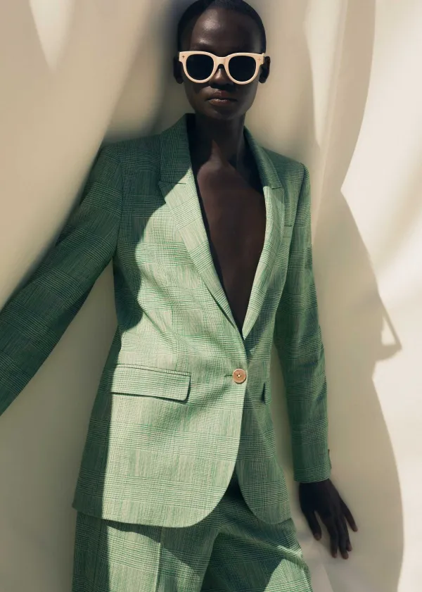 textured_prince_of_wales_check_blazer_3.webp ME+EM Textured Prince Of Wales Check Blazer | Women Blazers