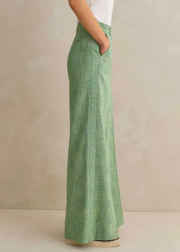 textured_prince_of_wales_check_man_pant_2.webp ME+EM Textured Prince Of Wales Check Man Pant | Women Wide-Leg Trousers