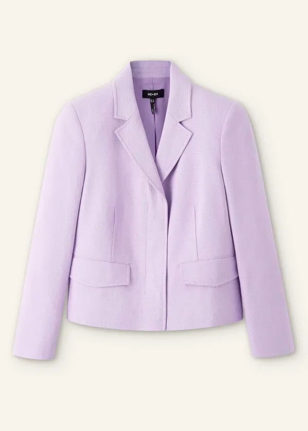 ME+EM Textured Short Fitted Contour Jacket | Women Blazers