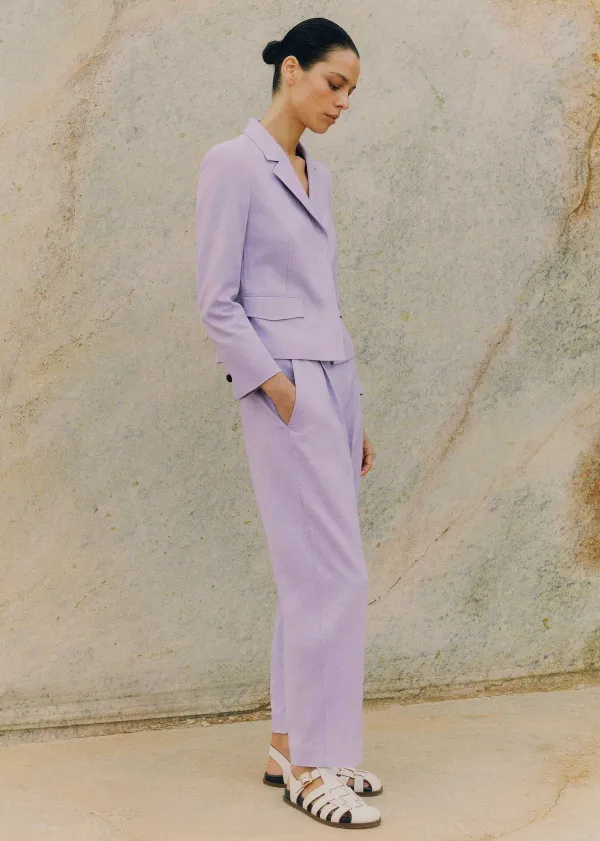 ME+EM Textured Tapered Trouser Suit | Women Suits And Co-Ords