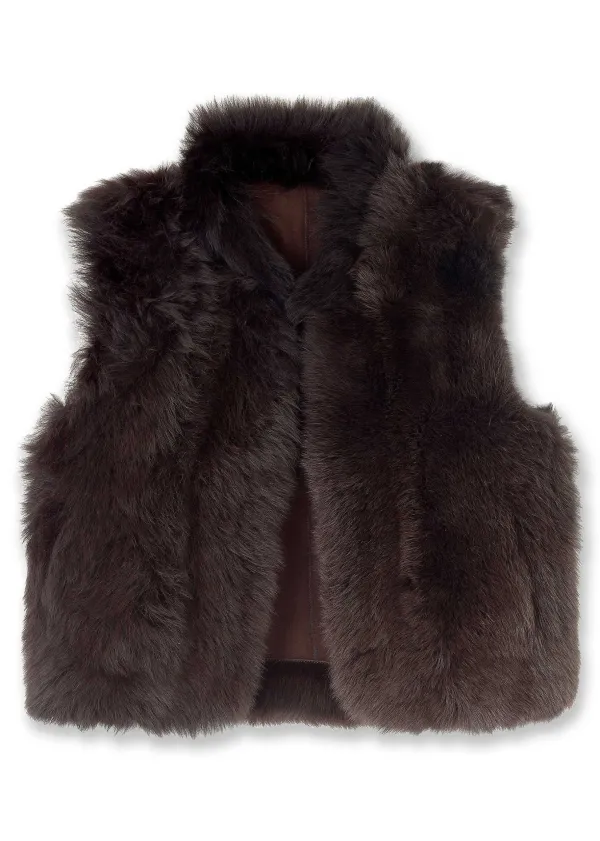 toscana_shearling_reversible_cropped_gilet_6.webp ME+EM Toscana Shearling Reversible Cropped Gilet | Women Crop Jackets