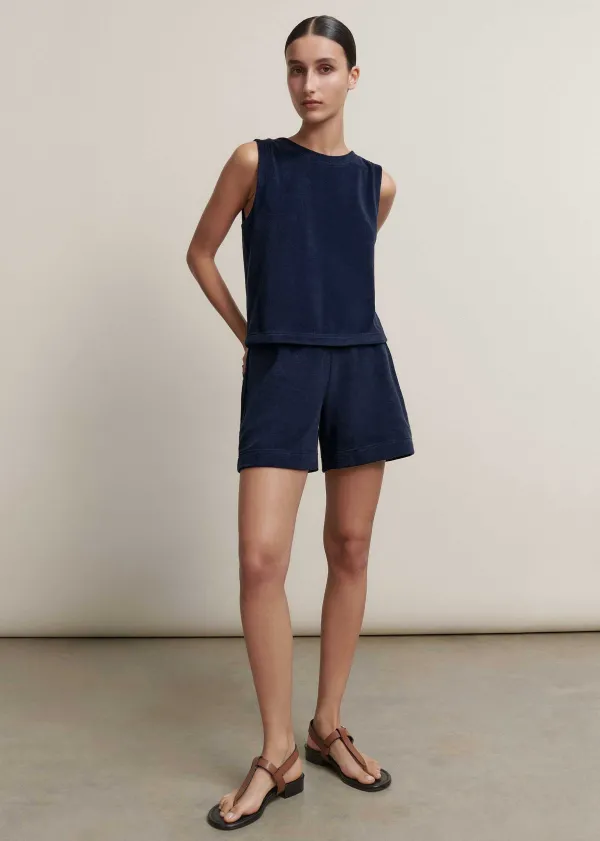ME+EM Towelling Crop Top + Short Co-Ord | Women Suits And Co-Ords