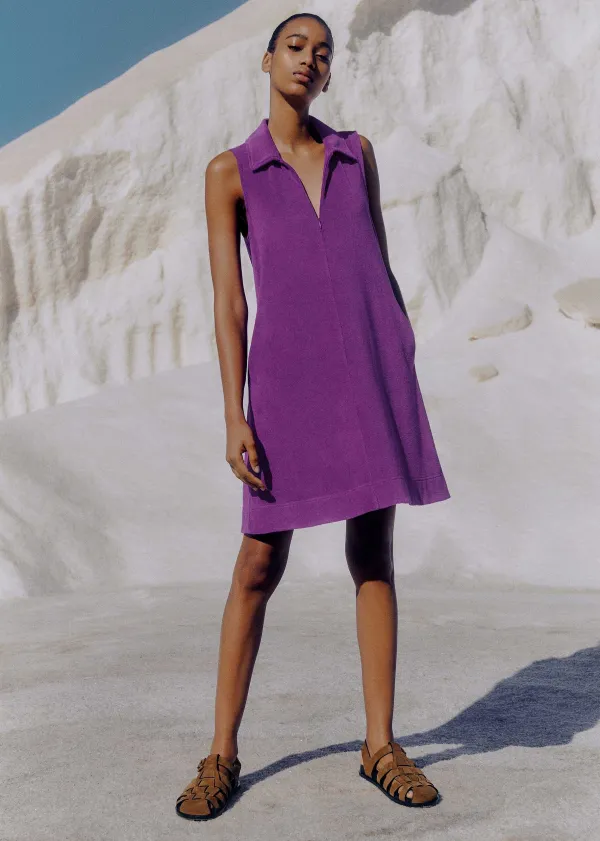 towelling_sleeveless_swing_dress_2.webp ME+EM Towelling Sleeveless Swing Dress | Women Short Dresses