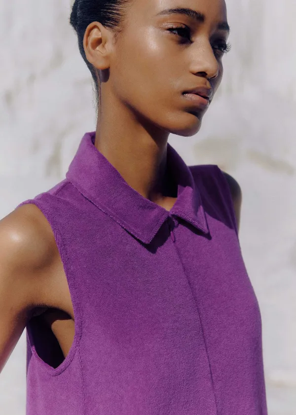 towelling_sleeveless_swing_dress_3.webp ME+EM Towelling Sleeveless Swing Dress | Women Short Dresses