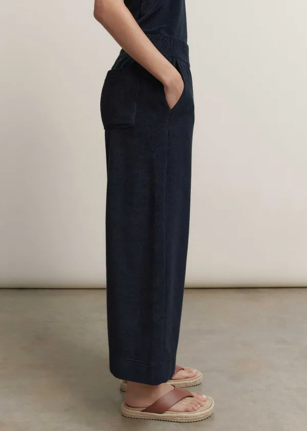 ME+EM Towelling Wide-Leg Crop Trouser | Women Wide-Leg Trousers