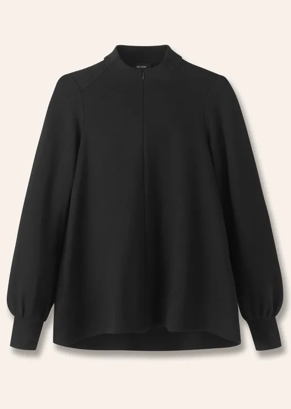 ME+EM Travel Tailoring Balloon Sleeve Swing Top | Women Sweatshirts & Long Sleeve Tops