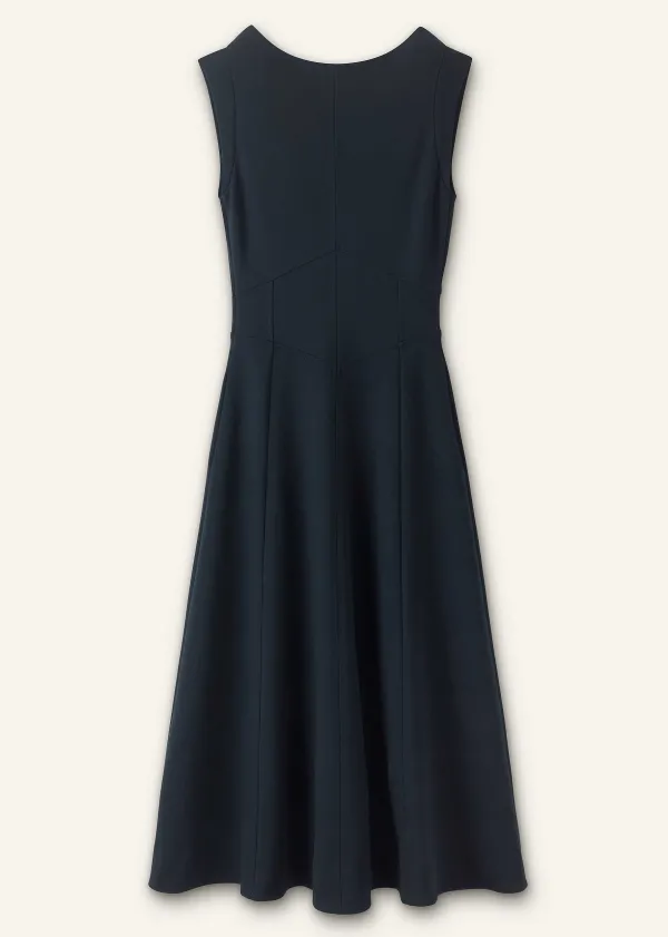 ME+EM Travel Tailoring Boat Neck Midi Dress | Women Midi Dresses