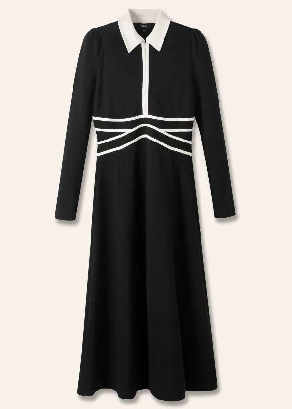 ME+EM Travel Tailoring Contrast Detail Maxi Dress | Women Maxi Dresses