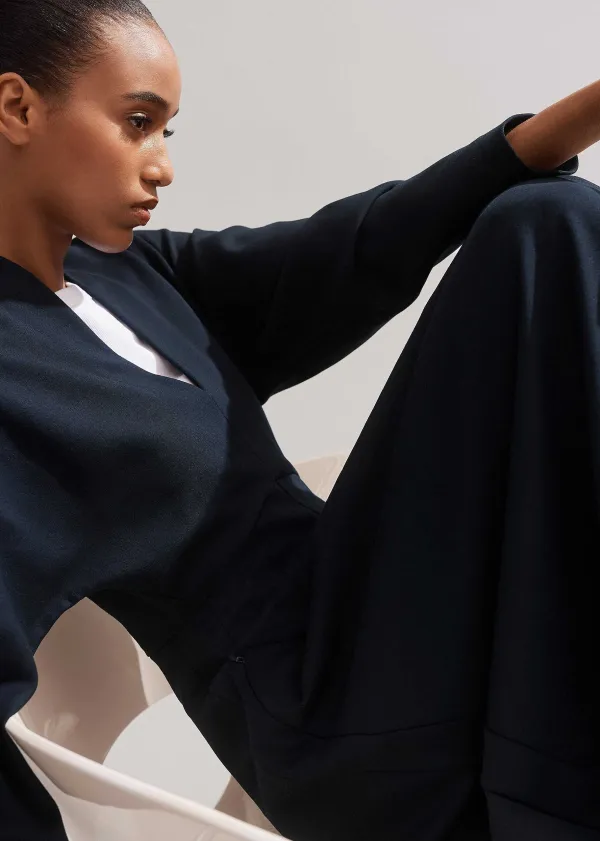 travel_tailoring_fit_and_flare_midi_dress_3.webp ME+EM Travel Tailoring Fit And Flare Midi Dress | Women Midi Dresses