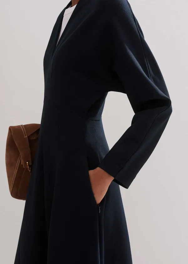 travel_tailoring_fit_and_flare_midi_dress_5.webp ME+EM Travel Tailoring Fit And Flare Midi Dress | Women Midi Dresses