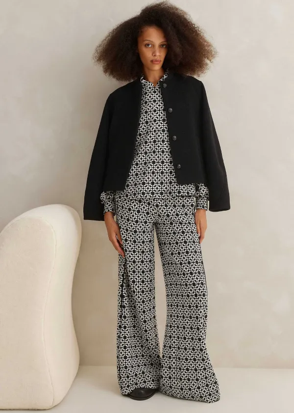 travel_tailoring_graphic_jacquard_swing_top_4.webp ME+EM Travel Tailoring Graphic Jacquard Swing Top | Women Travel Tailoring