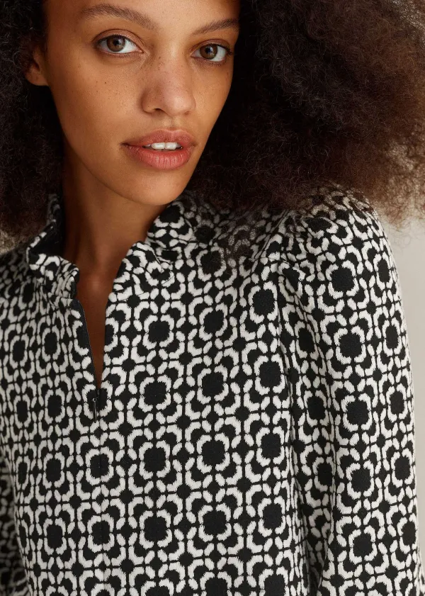 travel_tailoring_graphic_jacquard_swing_top_5.webp ME+EM Travel Tailoring Graphic Jacquard Swing Top | Women Travel Tailoring