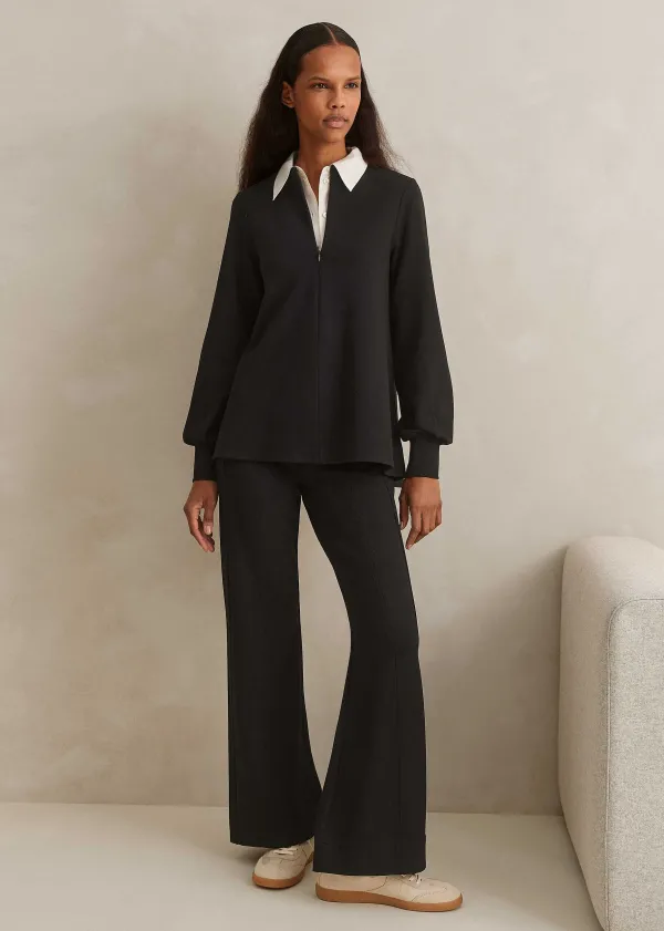 travel_tailoring_kick_flare_short_trouser_5.webp ME+EM Travel Tailoring Kick Flare Short Trouser | Women Travel Tailoring