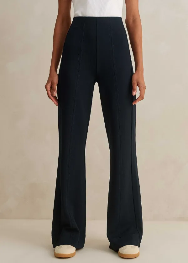 ME+EM Travel Tailoring Kick Flare Trouser | Women Travel Tailoring