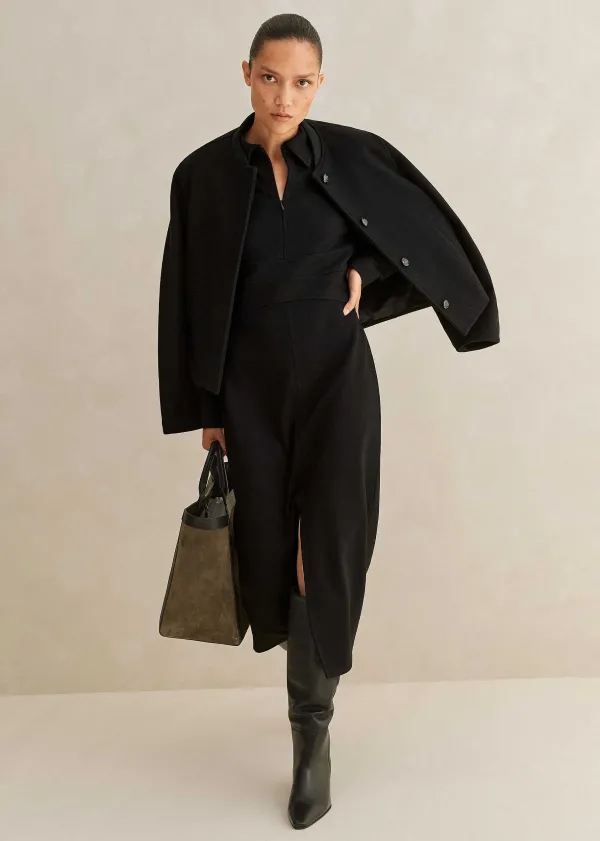 ME+EM Travel Tailoring Midi Shirt Dress | Women Midi Dresses