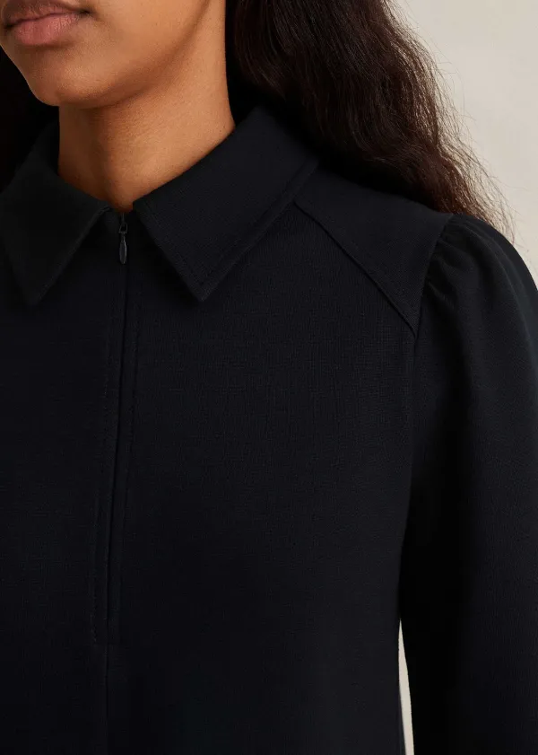 travel_tailoring_shirt_collar_swing_top_6.webp ME+EM Travel Tailoring Shirt Collar Swing Top | Women Sweatshirts & Long Sleeve Tops