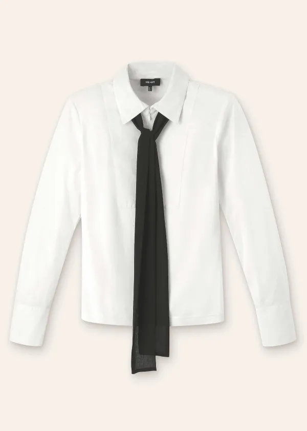 ME+EM Tuxedo Layering Shirt + Tie | Women Shirts