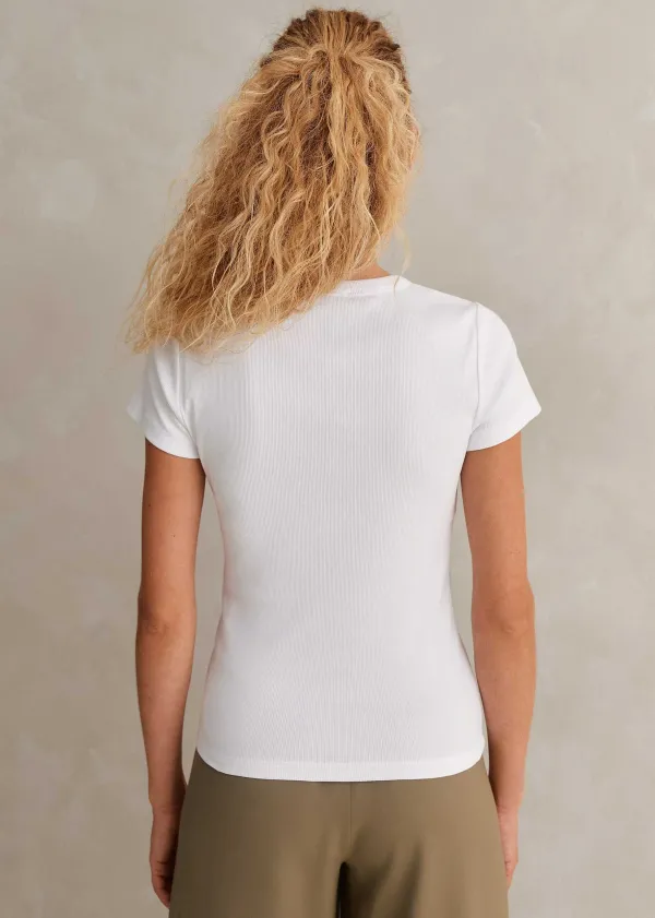 ultimate_fitted_rib_crew_neck_tee_2.webp ME+EM Ultimate Fitted Rib Crew Neck Tee | Women T-Shirts