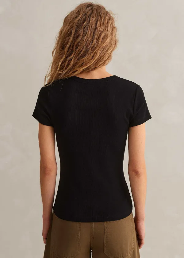 ultimate_fitted_rib_vneck_tee_4-1.webp ME+EM Ultimate Fitted Rib V-Neck Tee | Women T-Shirts