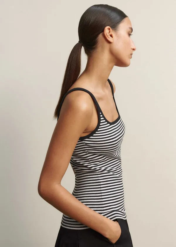 ME+EM Ultimate Stripe Rib Cami | Women T-Shirts