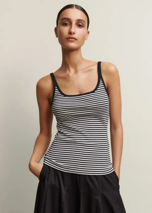 ultimate_stripe_rib_cami_2.webp ME+EM Ultimate Stripe Rib Cami | Women T-Shirts