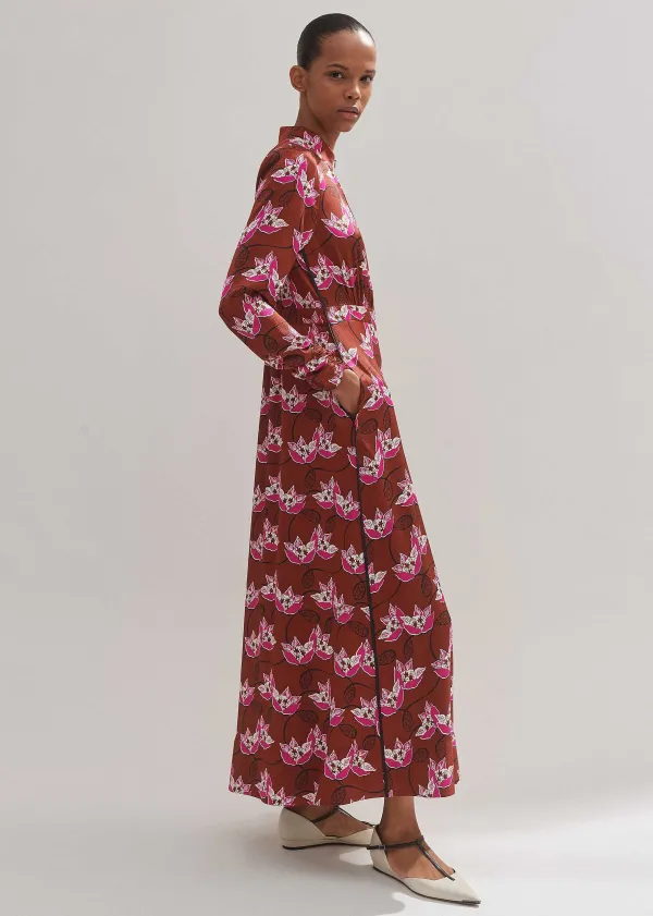 ME+EM Waterlily Print Maxi Dress + Belt | Women Maxi Dresses