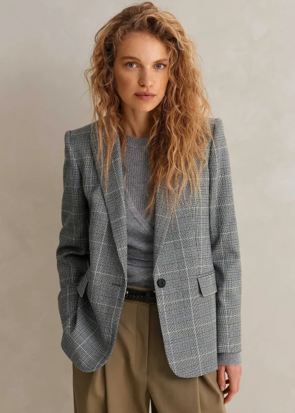 wool_check_boyfriend_blazer_3.webp ME+EM Wool Check Boyfriend Blazer | Women Blazers